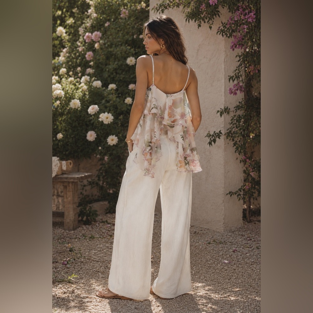 By Anthropologie Tiered ruffled blouse
